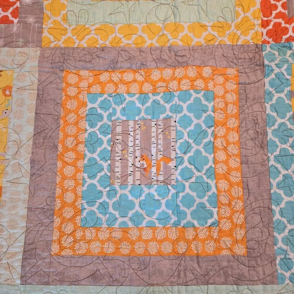 Handmade Fox Themed Quilt 52